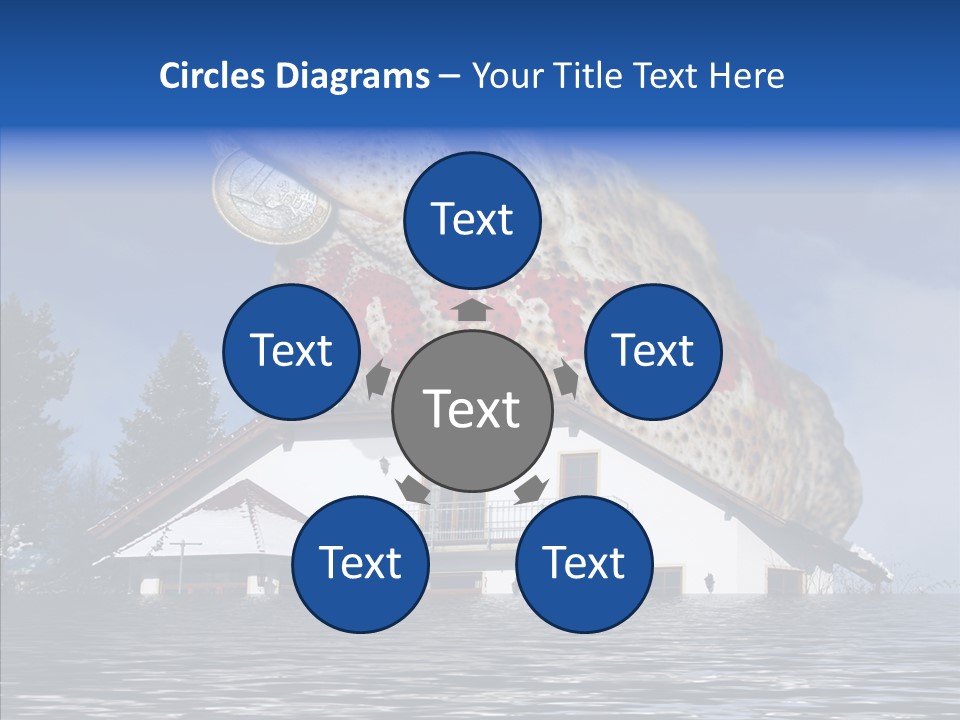 Familie Menschlich Hochwasser PowerPoint Template