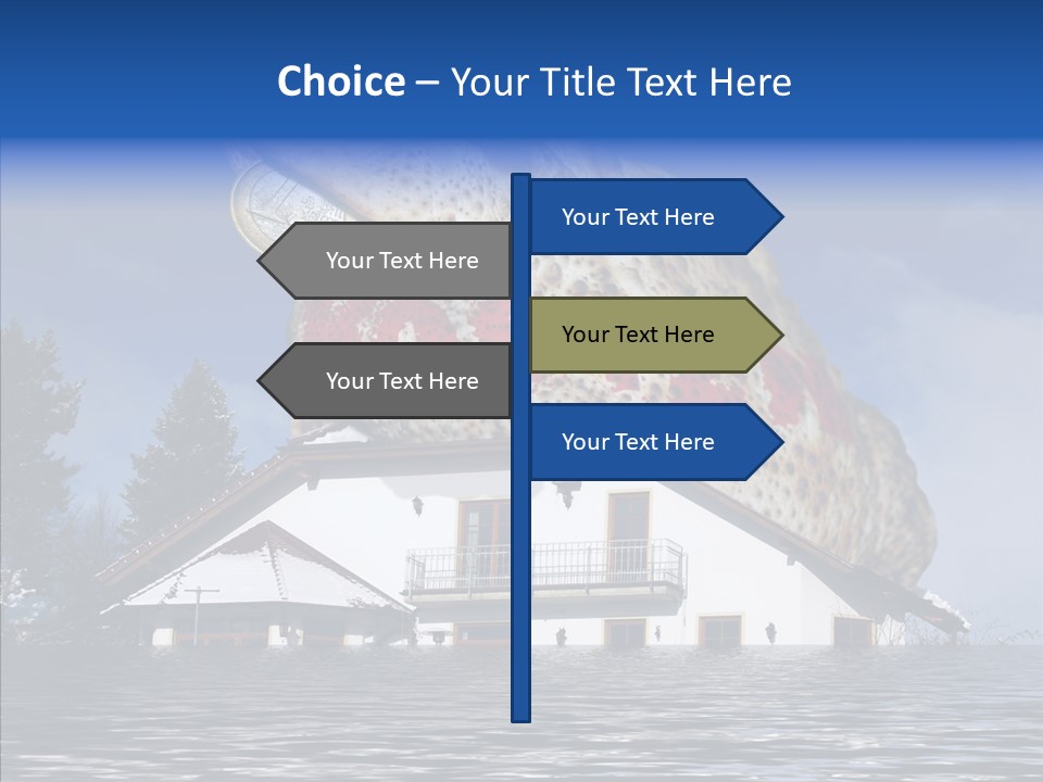 Familie Menschlich Hochwasser PowerPoint Template