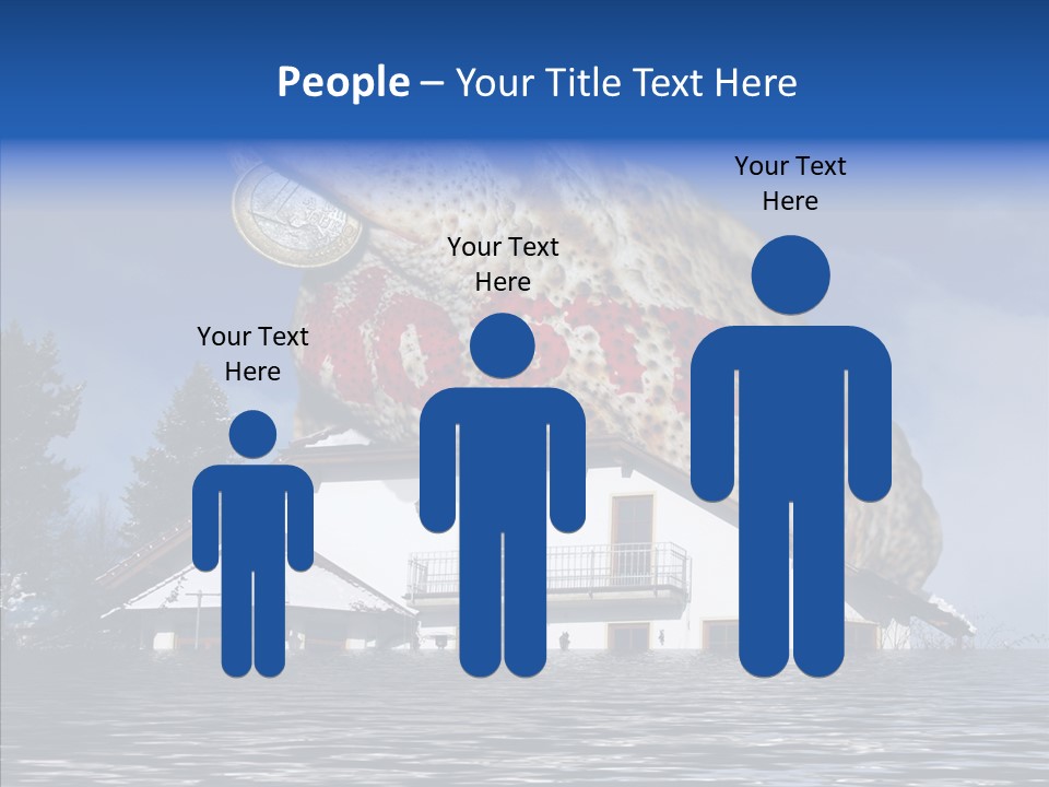 Familie Menschlich Hochwasser PowerPoint Template