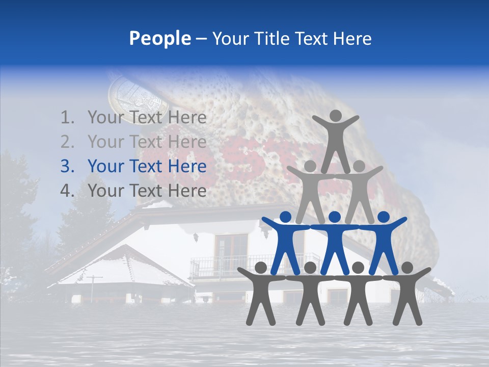 Familie Menschlich Hochwasser PowerPoint Template