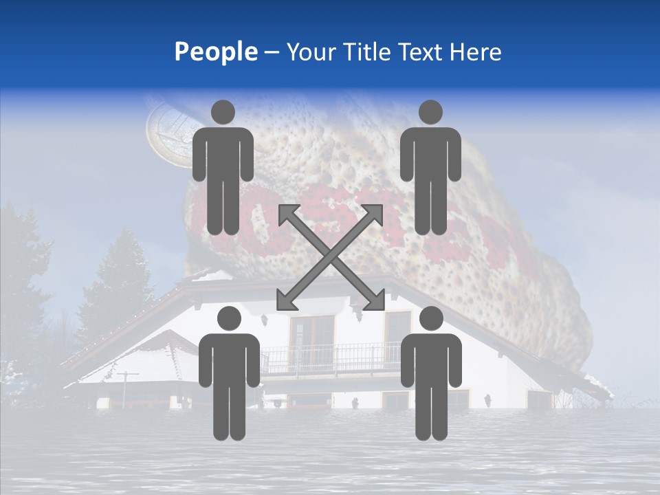 Familie Menschlich Hochwasser PowerPoint Template