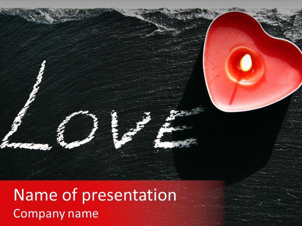 Bougies Aimer St Valentin PowerPoint Template