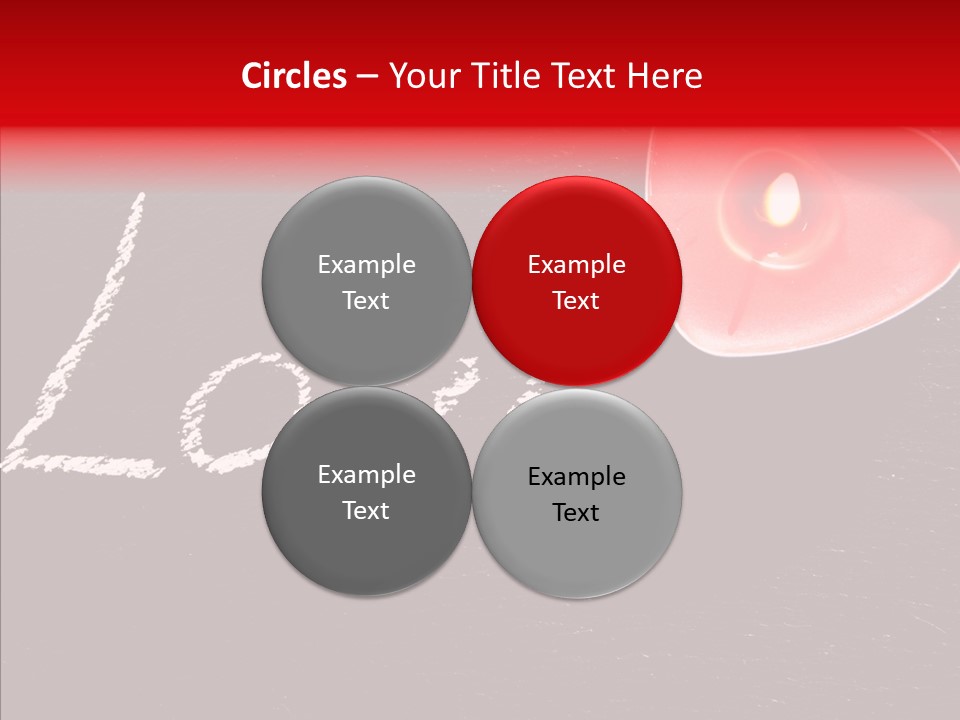 Bougies Aimer St Valentin PowerPoint Template