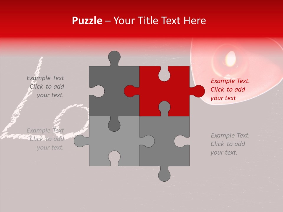 Bougies Aimer St Valentin PowerPoint Template