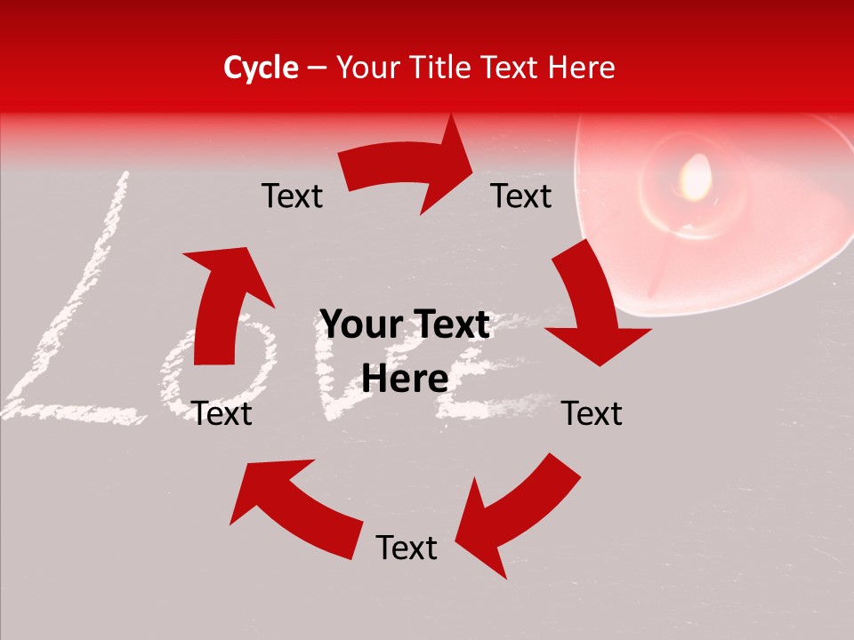 Bougies Aimer St Valentin PowerPoint Template