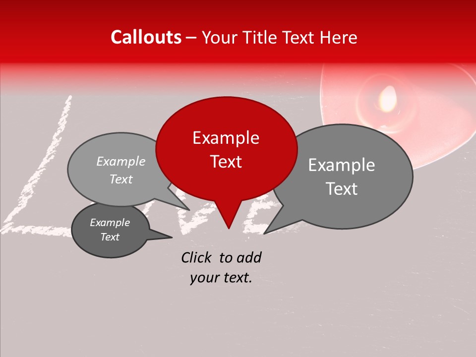 Bougies Aimer St Valentin PowerPoint Template