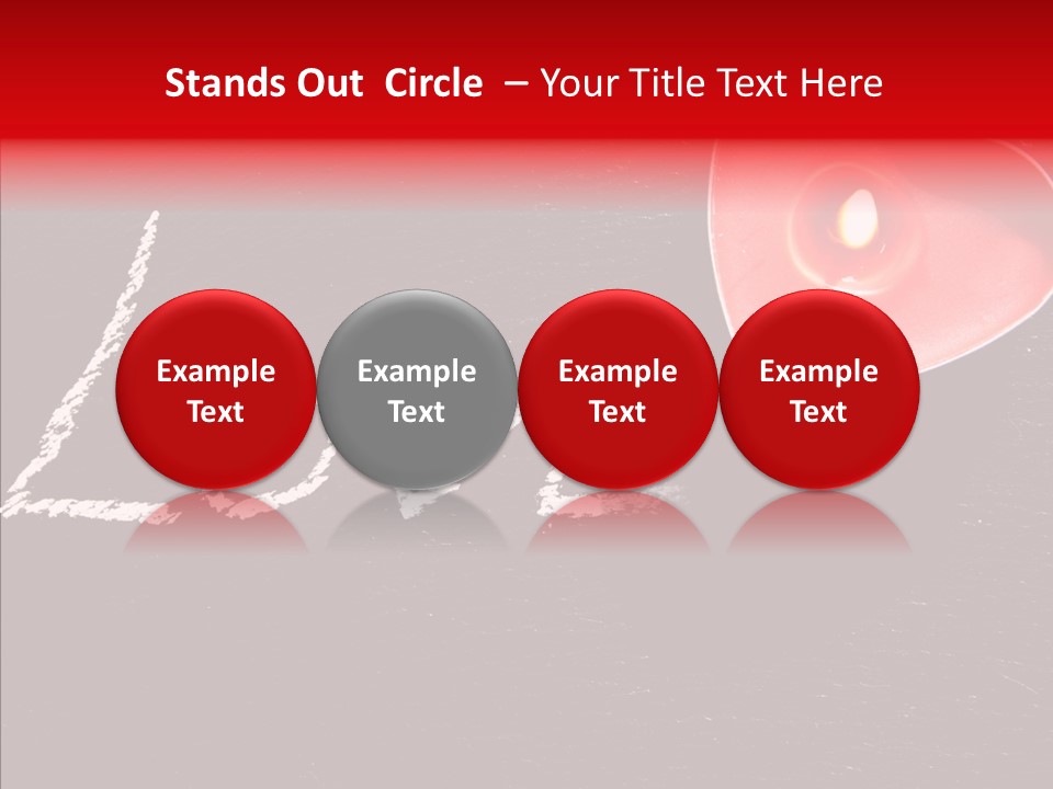 Bougies Aimer St Valentin PowerPoint Template