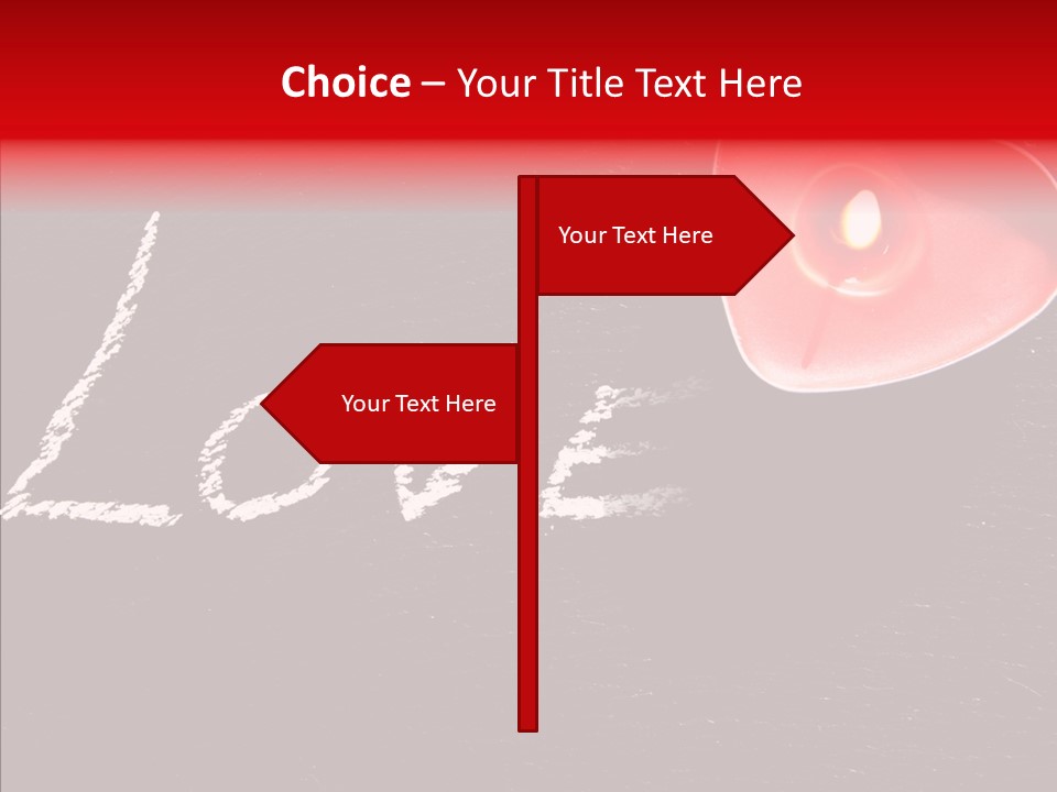 Bougies Aimer St Valentin PowerPoint Template