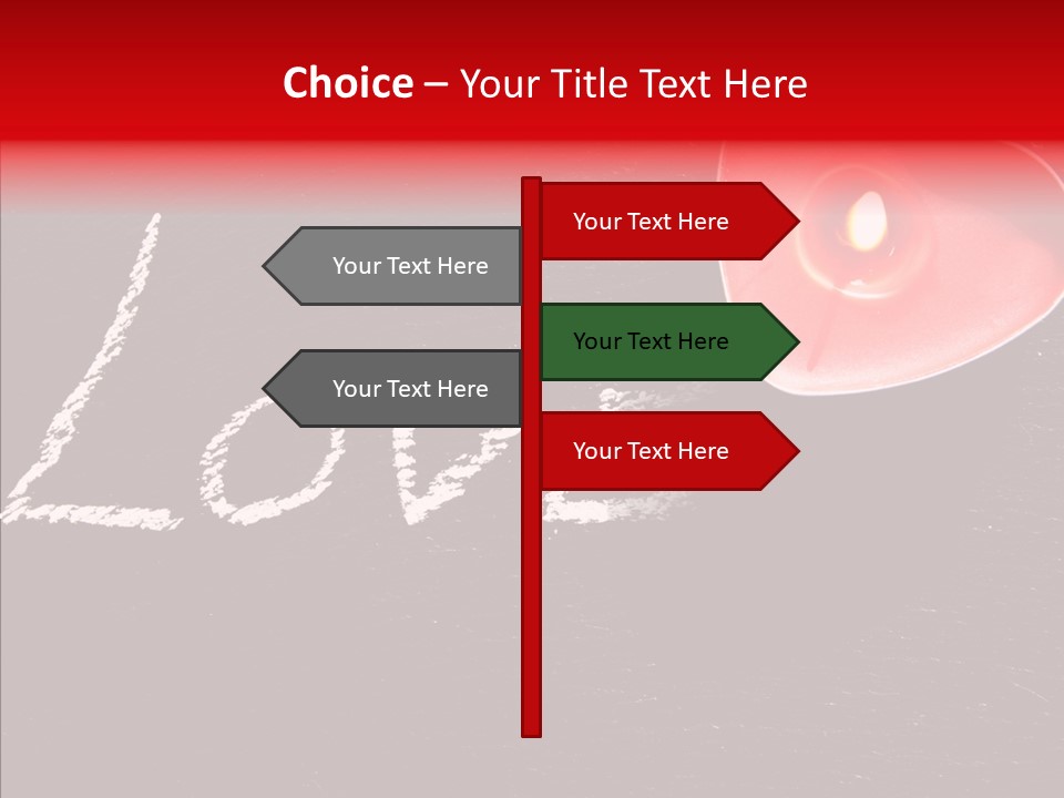 Bougies Aimer St Valentin PowerPoint Template