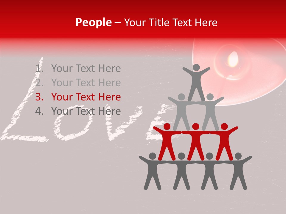 Bougies Aimer St Valentin PowerPoint Template