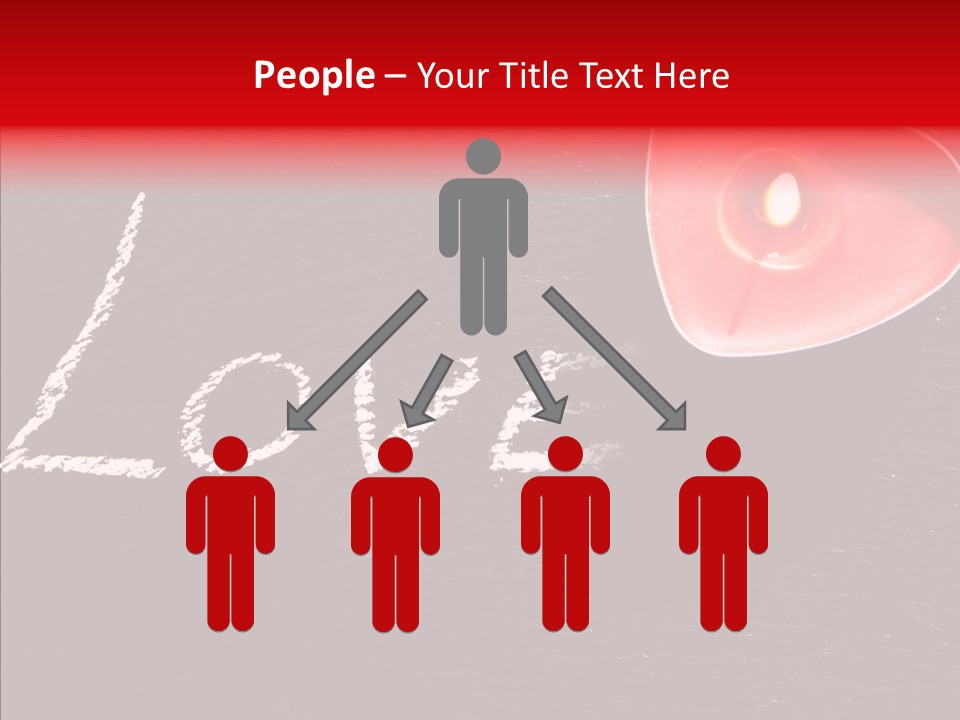 Bougies Aimer St Valentin PowerPoint Template