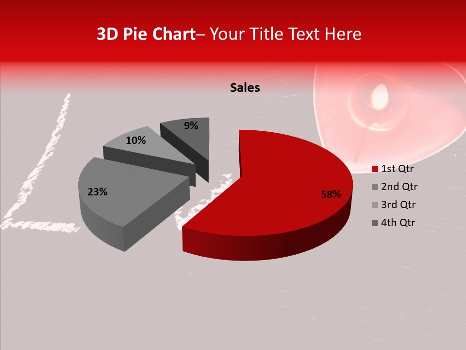 Bougies Aimer St Valentin PowerPoint Template