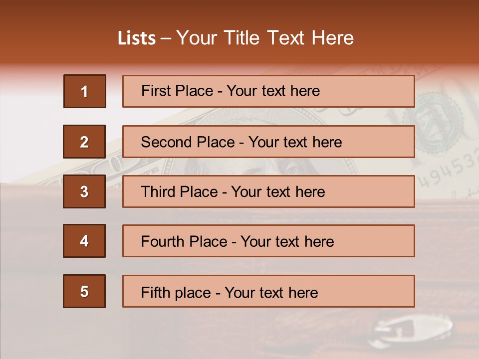 Purse American Sight PowerPoint Template