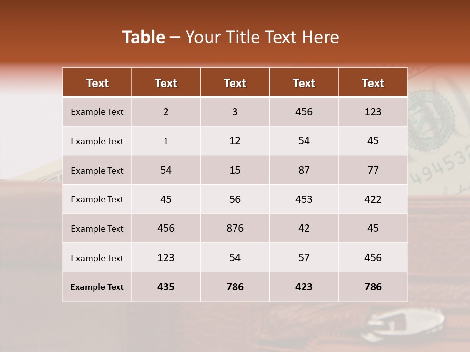 Purse American Sight PowerPoint Template