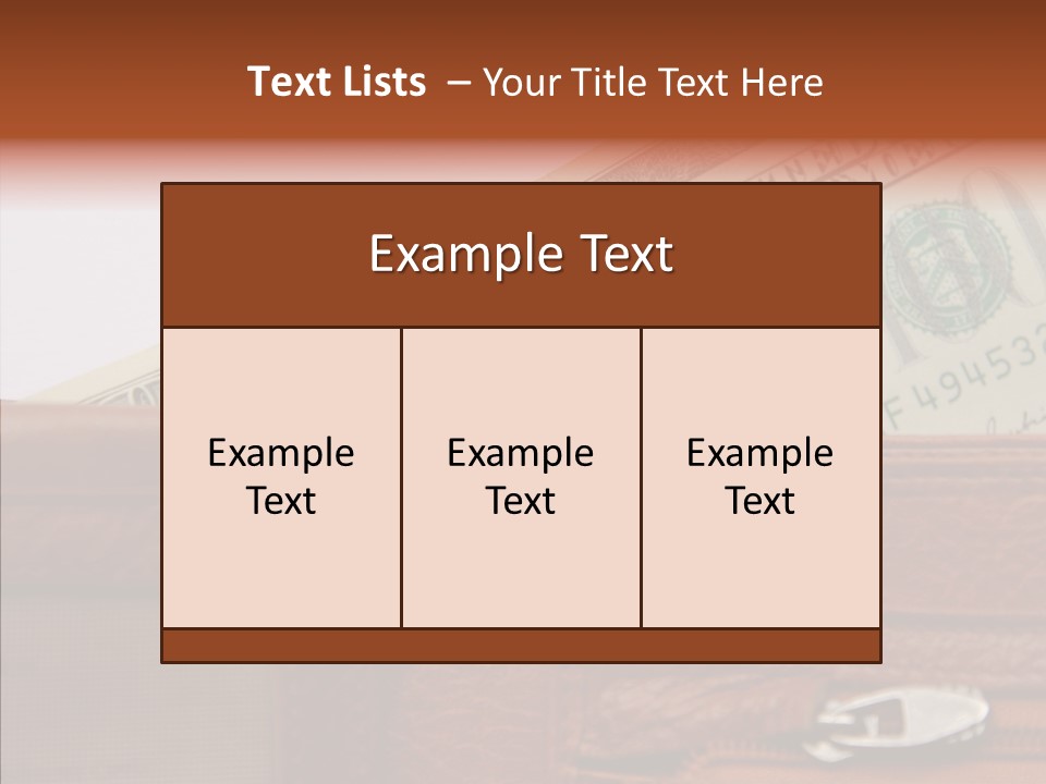 Purse American Sight PowerPoint Template