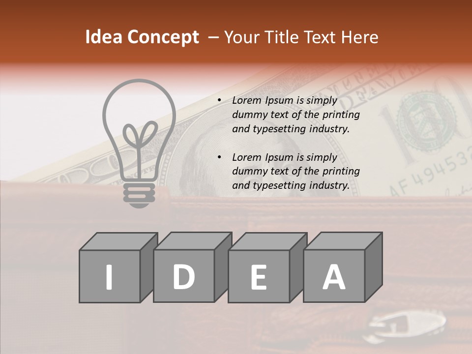 Purse American Sight PowerPoint Template