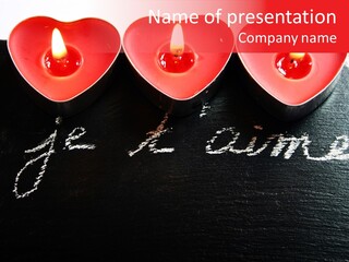 Rouge Noir Flamme PowerPoint Template