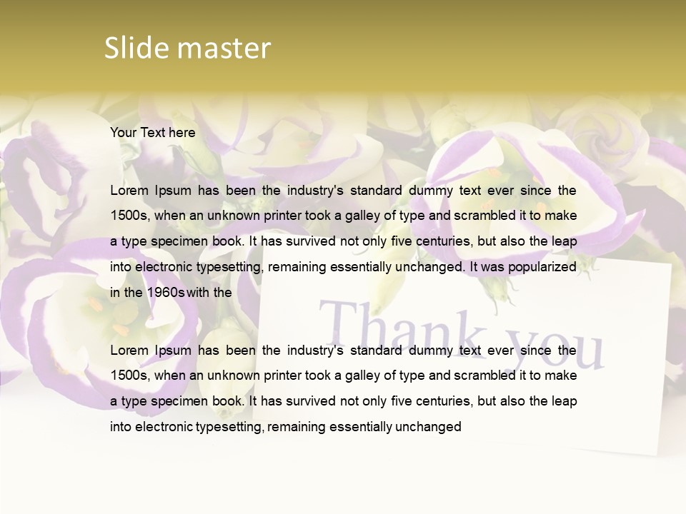 Card Decoration You PowerPoint Template