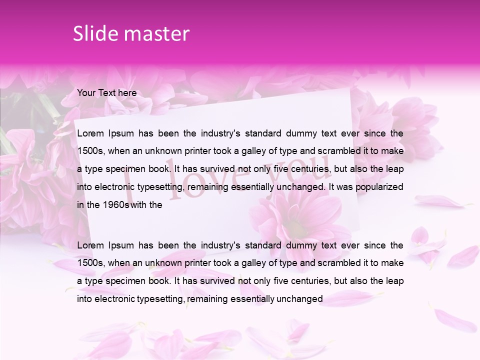 Color Gift Flower PowerPoint Template