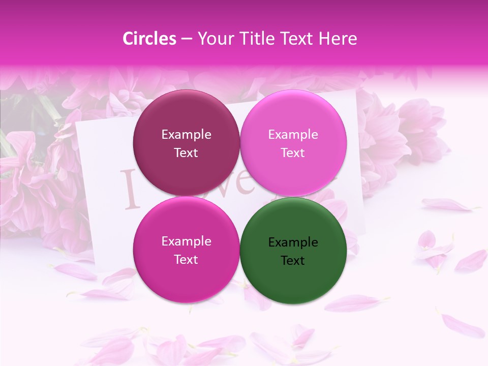 Color Gift Flower PowerPoint Template
