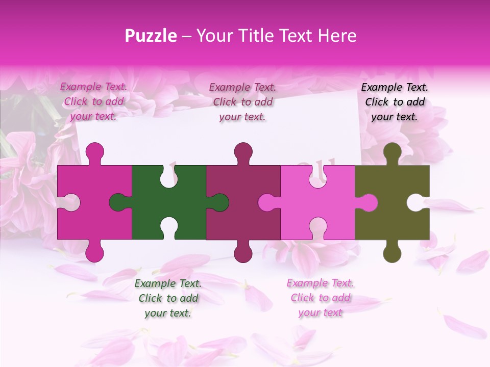 Color Gift Flower PowerPoint Template