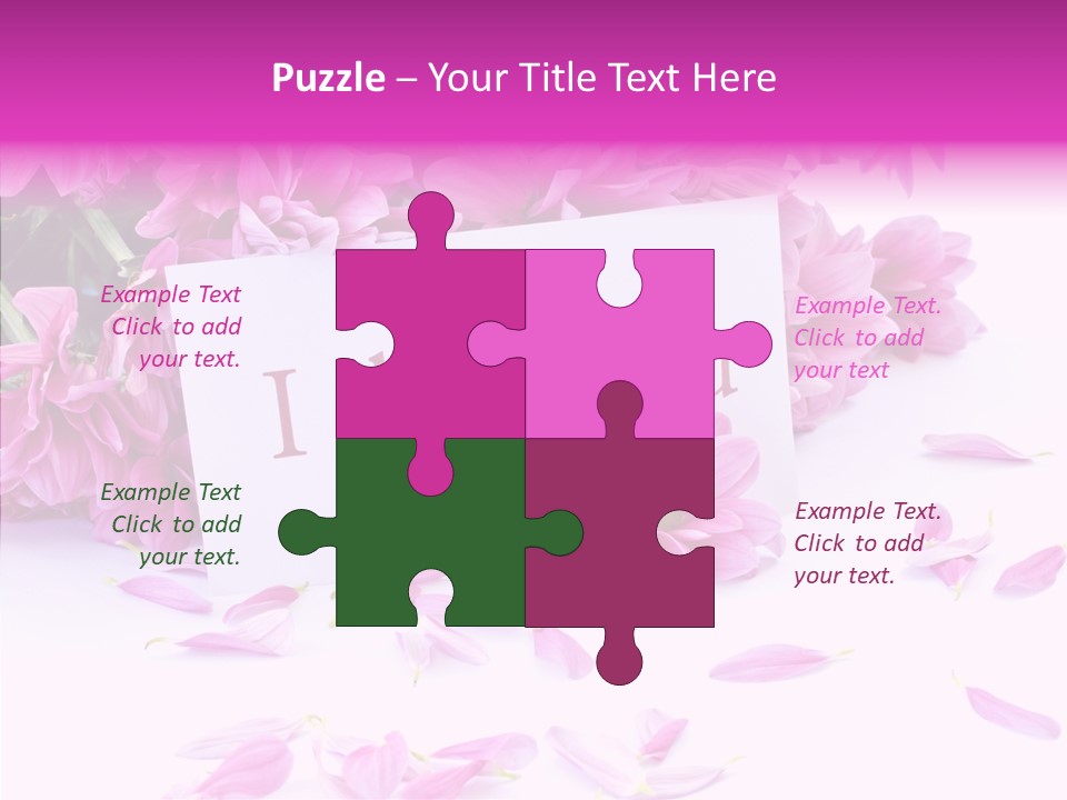 Color Gift Flower PowerPoint Template
