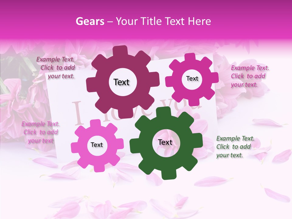 Color Gift Flower PowerPoint Template