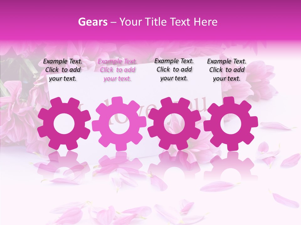 Color Gift Flower PowerPoint Template