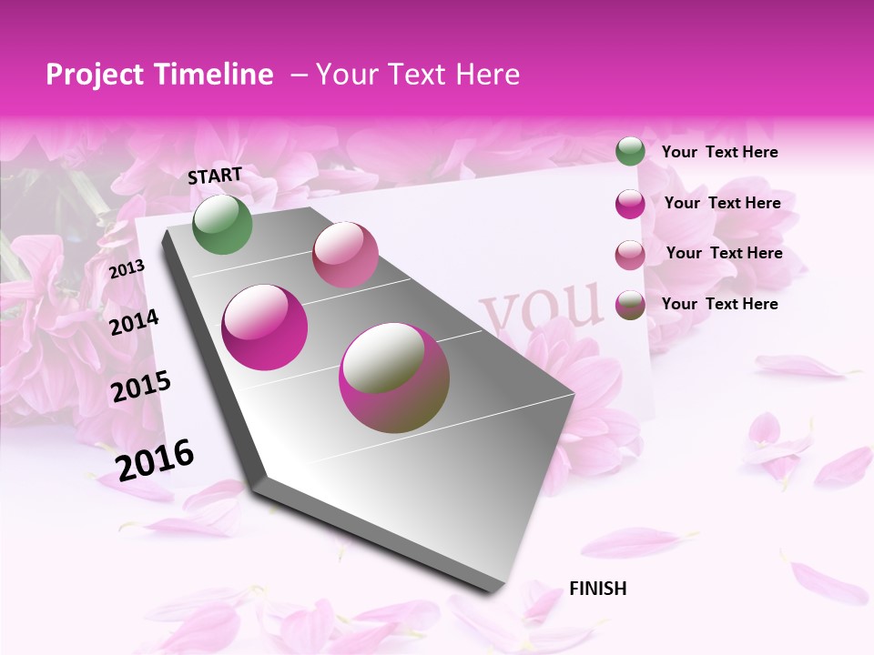 Color Gift Flower PowerPoint Template