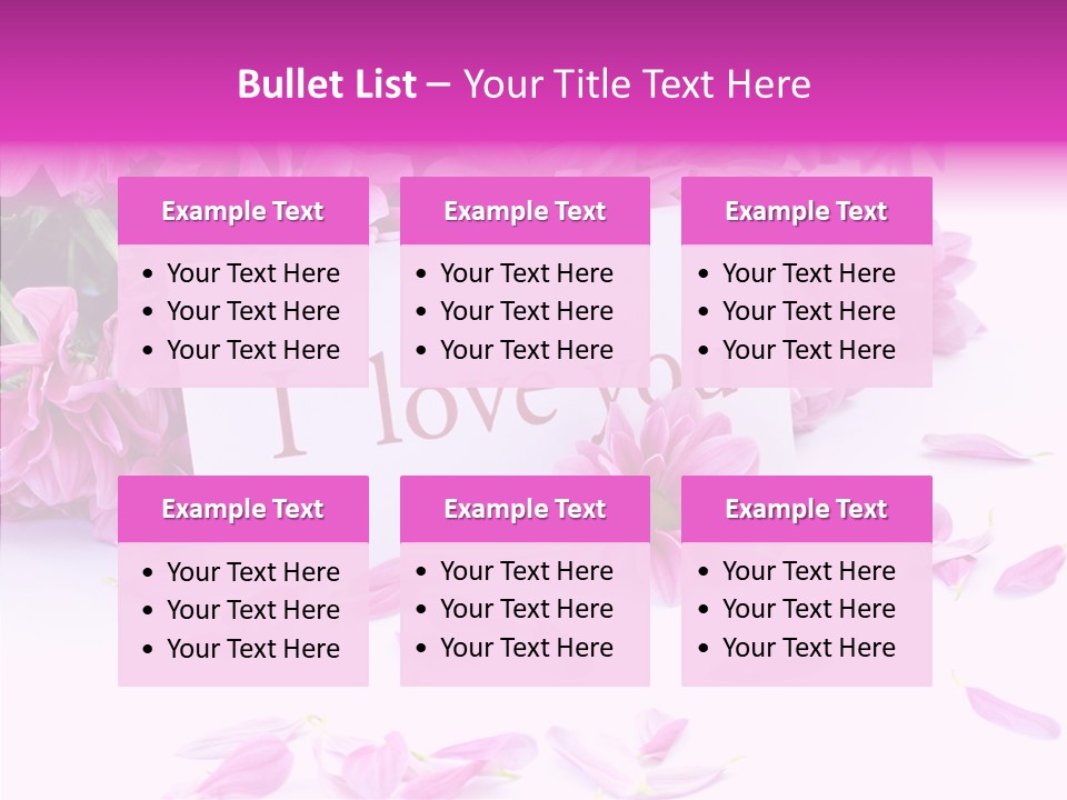 Color Gift Flower PowerPoint Template