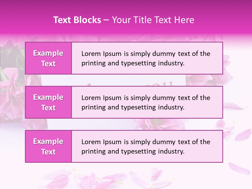 Color Gift Flower PowerPoint Template