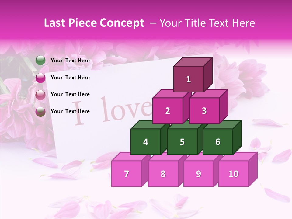 Color Gift Flower PowerPoint Template