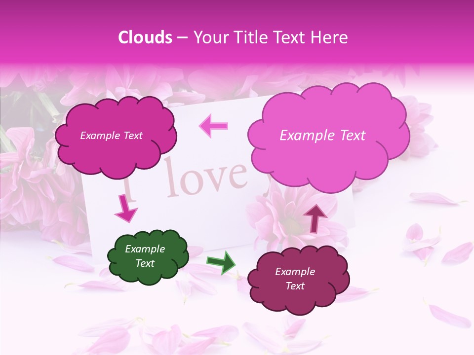 Color Gift Flower PowerPoint Template