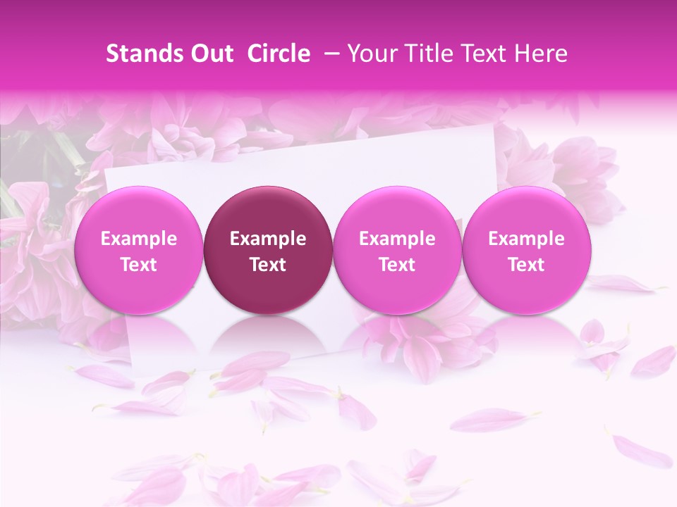Color Gift Flower PowerPoint Template