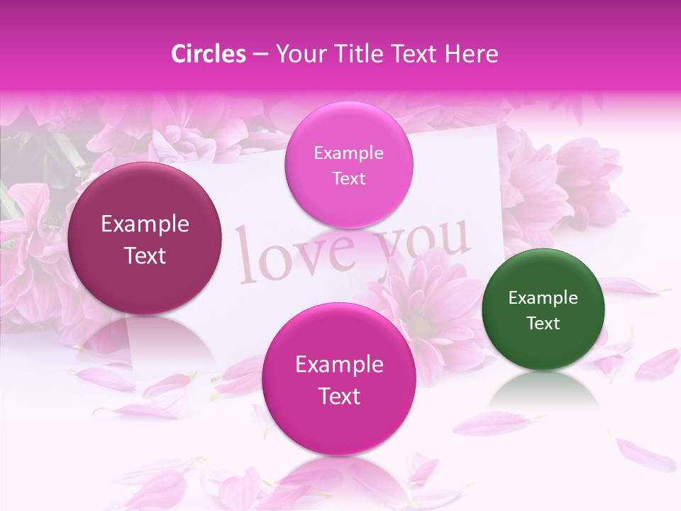 Color Gift Flower PowerPoint Template