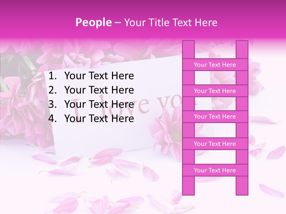 Color Gift Flower PowerPoint Template