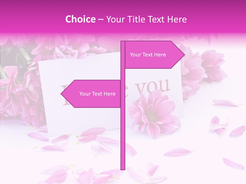 Color Gift Flower PowerPoint Template