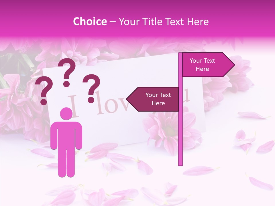 Color Gift Flower PowerPoint Template