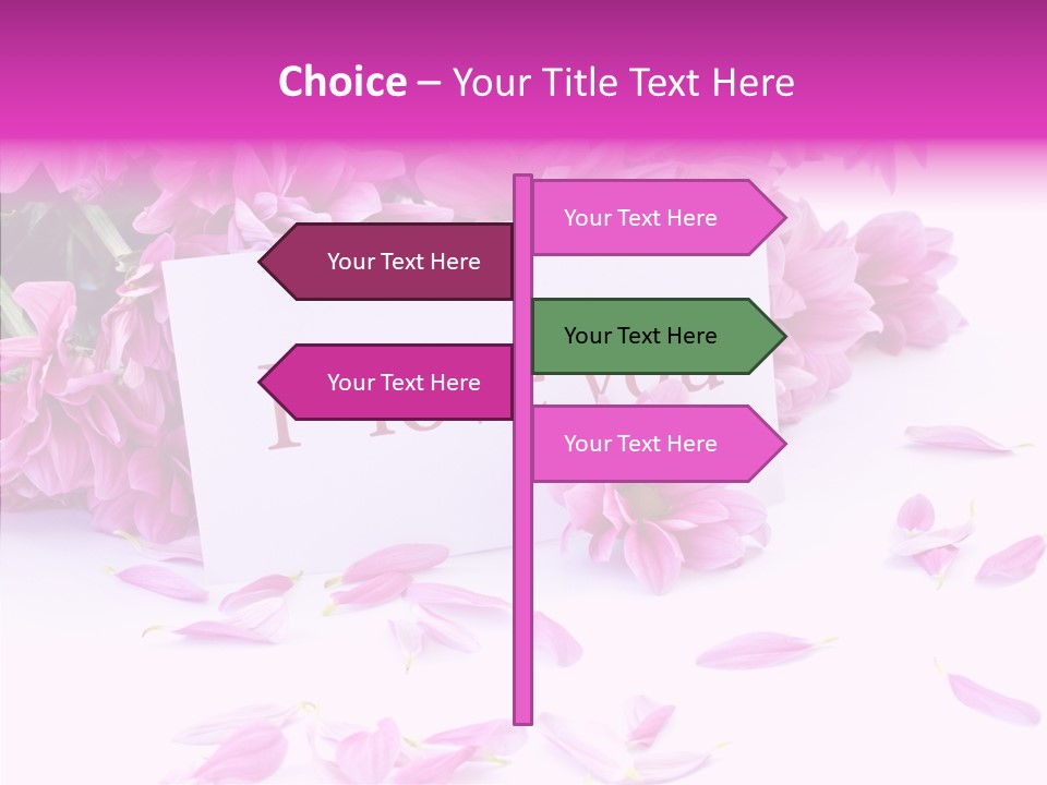 Color Gift Flower PowerPoint Template