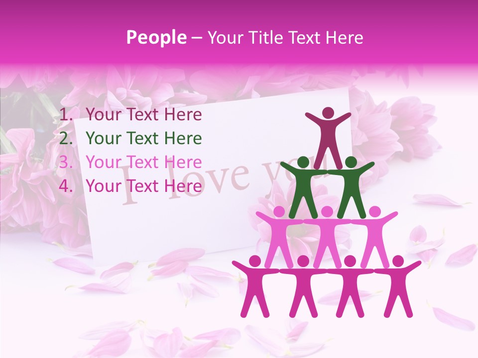 Color Gift Flower PowerPoint Template