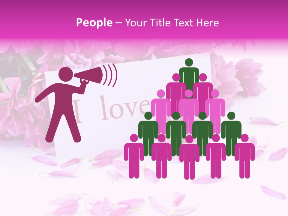 Color Gift Flower PowerPoint Template