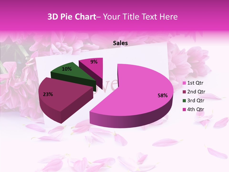 Color Gift Flower PowerPoint Template