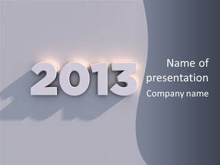 Textfreiraum Jahr Jahreszahl PowerPoint Template