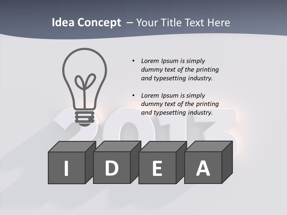 Textfreiraum Jahr Jahreszahl PowerPoint Template