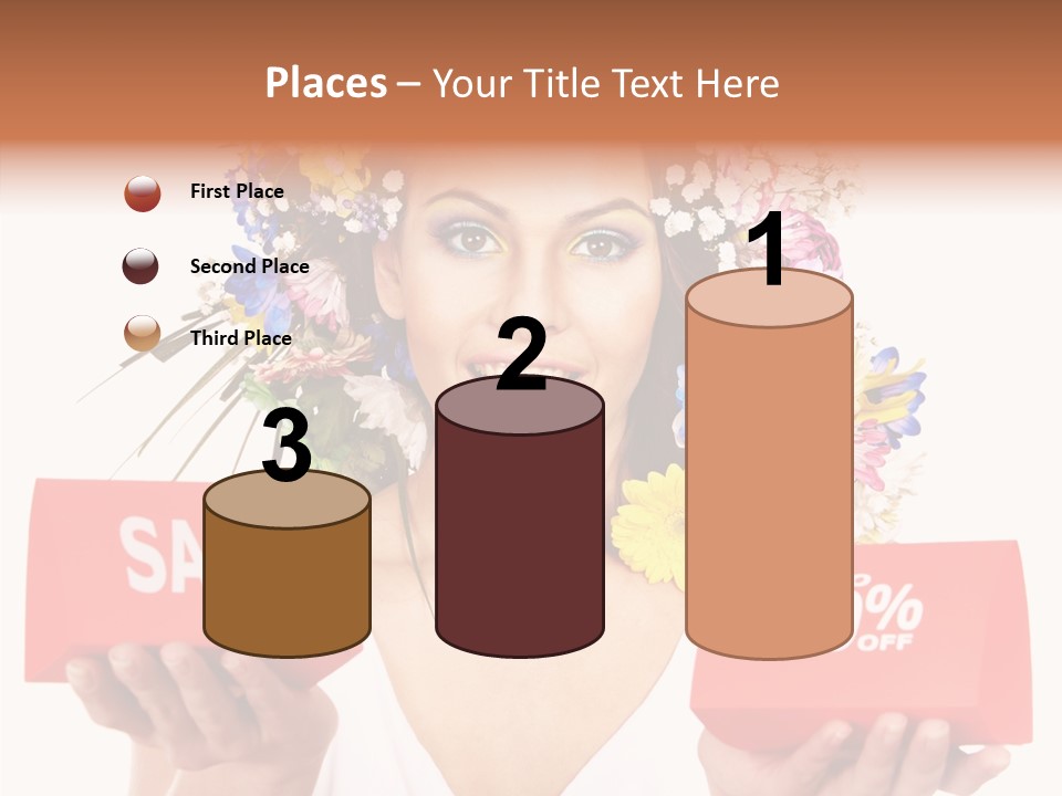 Girl Advertisement Hand PowerPoint Template