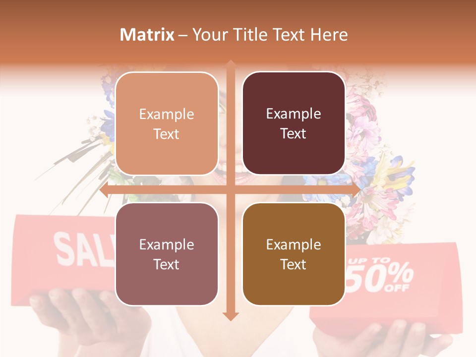 Girl Advertisement Hand PowerPoint Template