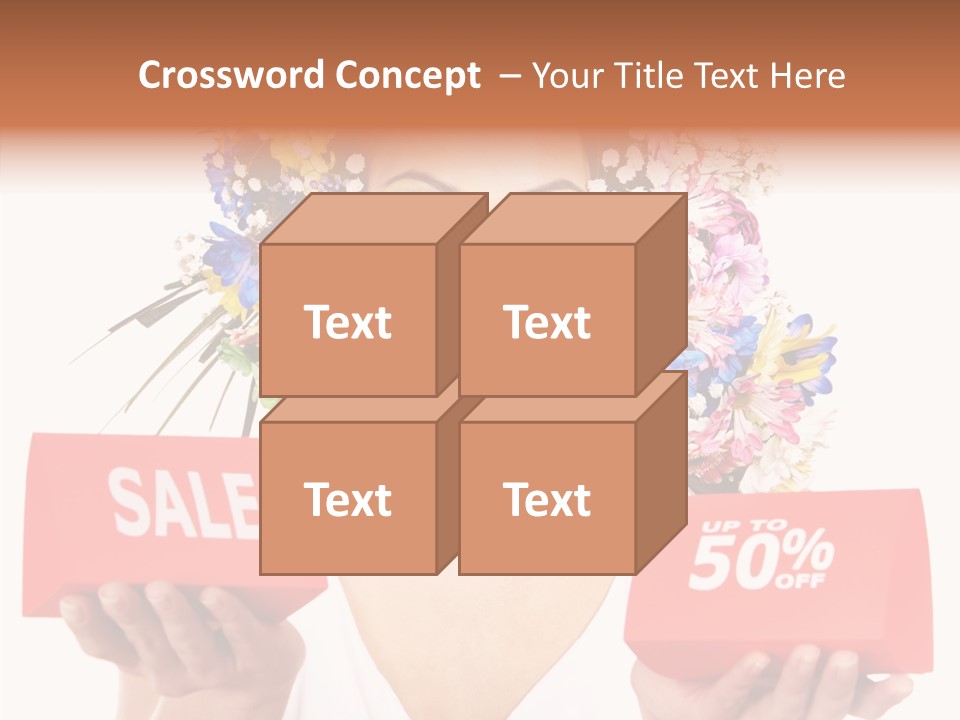 Girl Advertisement Hand PowerPoint Template