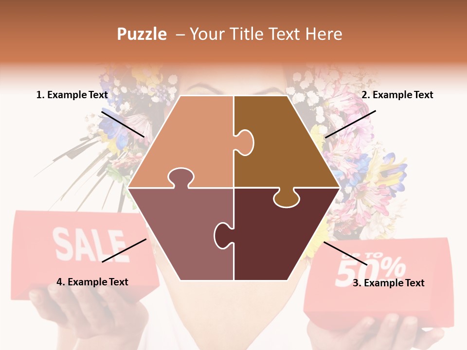 Girl Advertisement Hand PowerPoint Template