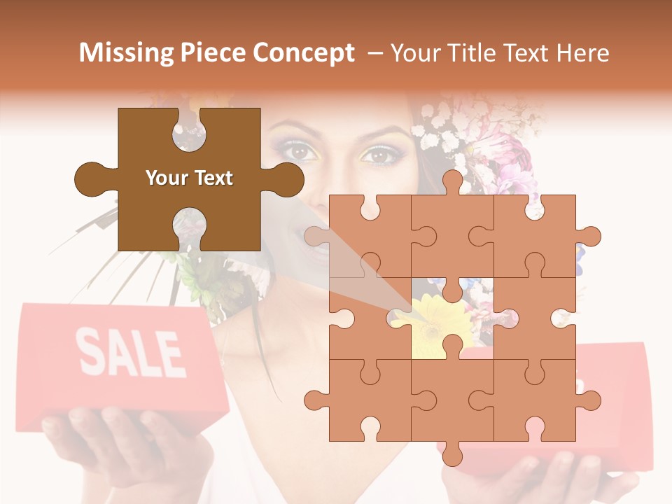 Girl Advertisement Hand PowerPoint Template