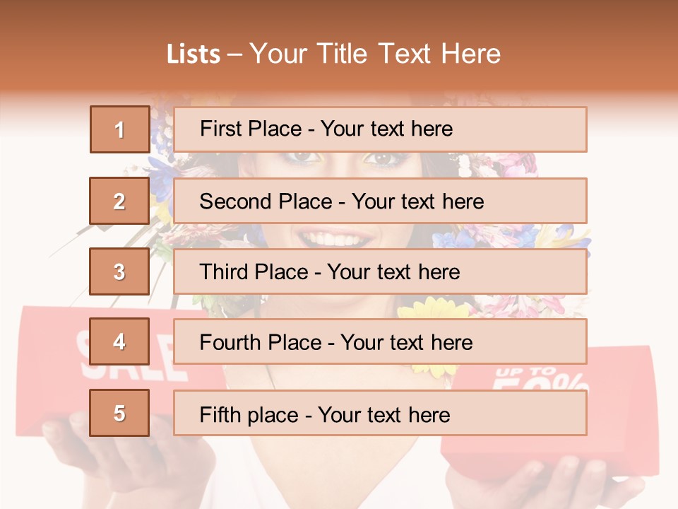 Girl Advertisement Hand PowerPoint Template